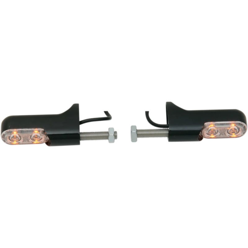 Arlen Ness Accessory Marker Lights – Amber/Rear – Black 12-744
