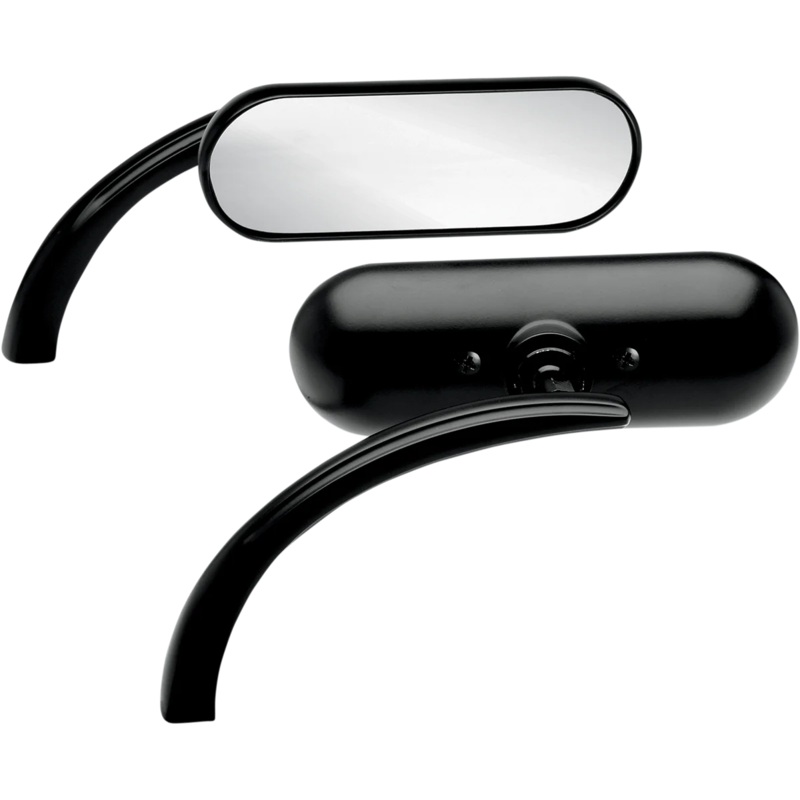Arlen Ness Mirror – Micro – Mini – Side View – Oval – Black – Left 13-412