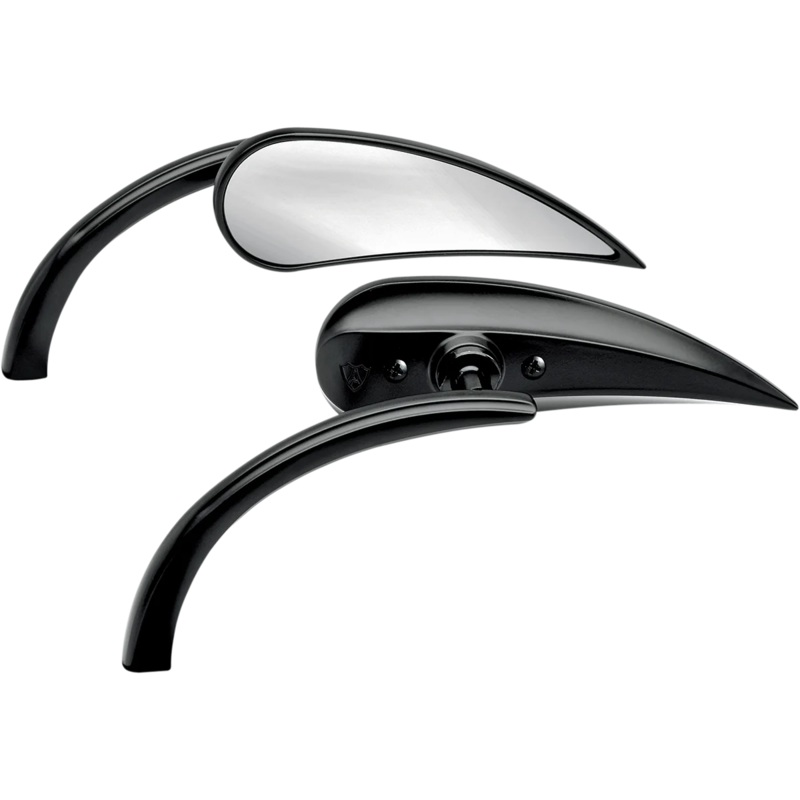 Arlen Ness Mirror – Micro – Rad 2 – Side View – Teardrop – Black – Left 13-400
