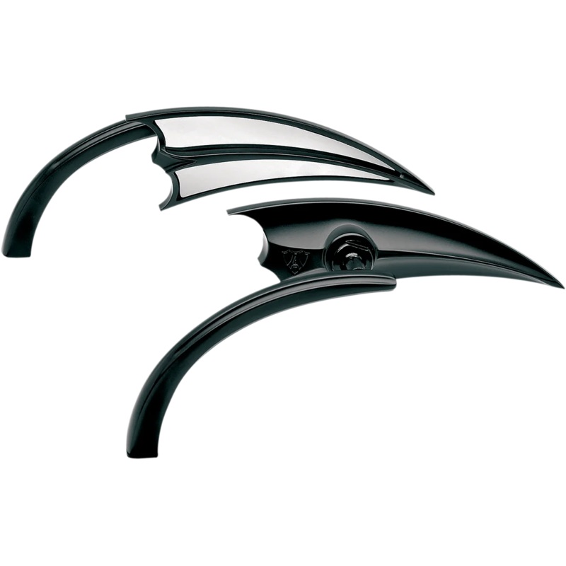 Arlen Ness Mirror – Micro – Scoop – Side View – Triangle – Black – Left 13-028
