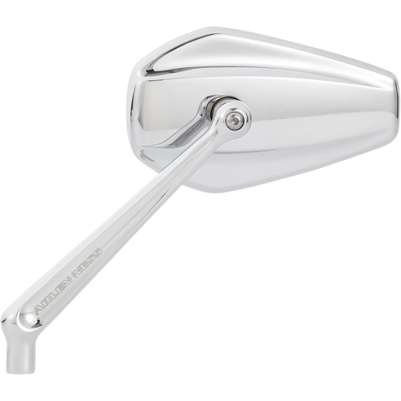 Arlen Ness Mirror – Mini/Stocker – Side View – Hexagon – Chrome – Left 13-157