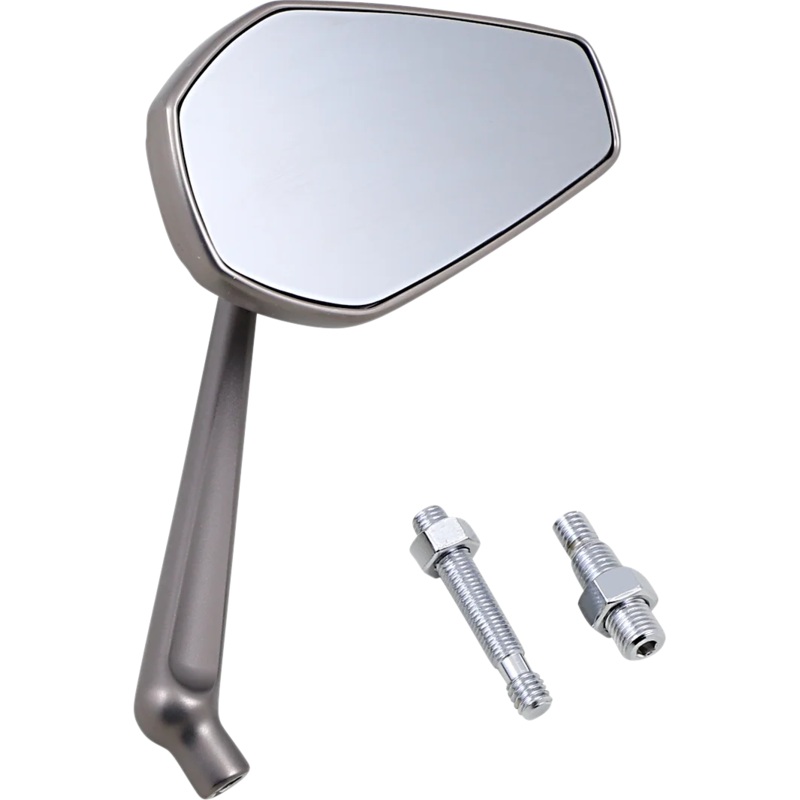 Arlen Ness Mirror – Mini Stocker – Side View – Oval – Titanium – Left 13-168