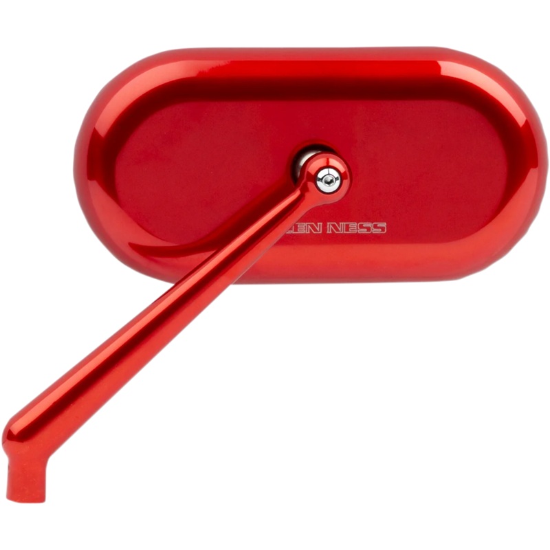Arlen Ness Mirror – Side View – Oval – Red – Left 13-176