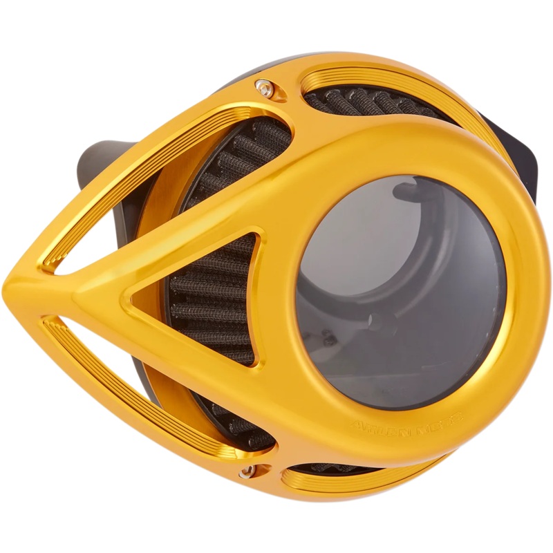 Arlen Ness Clear Tear Air Cleaner Kit – Gold 18-974