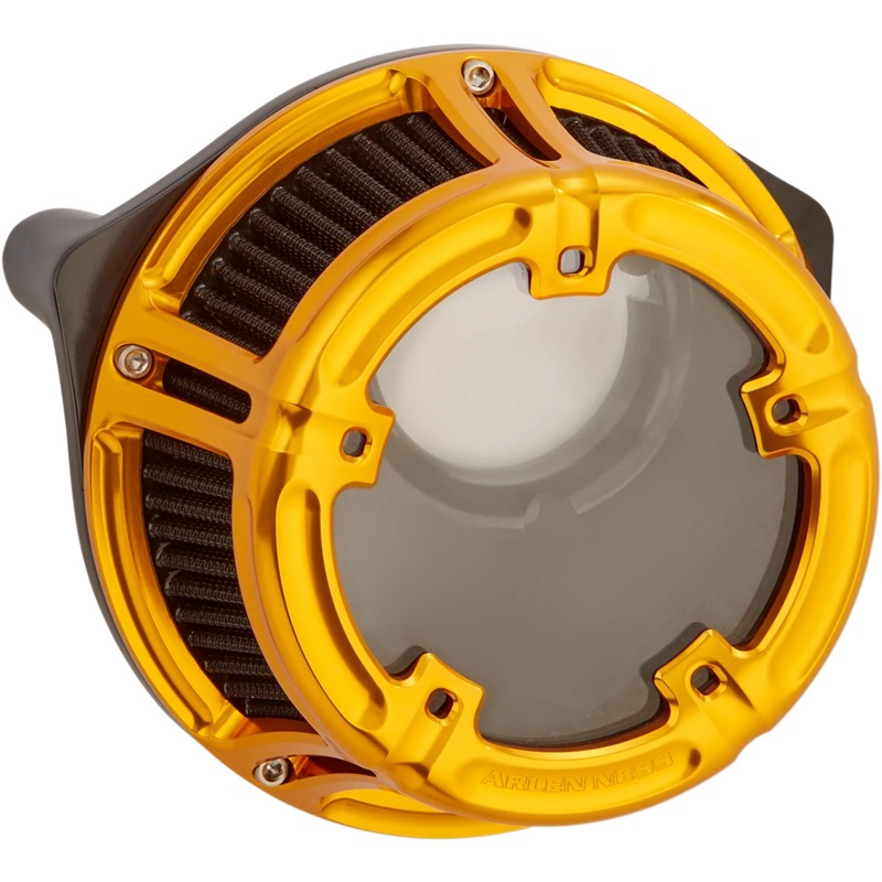 Arlen Ness Method Clear Series Air Cleaner – Gold 18-175
