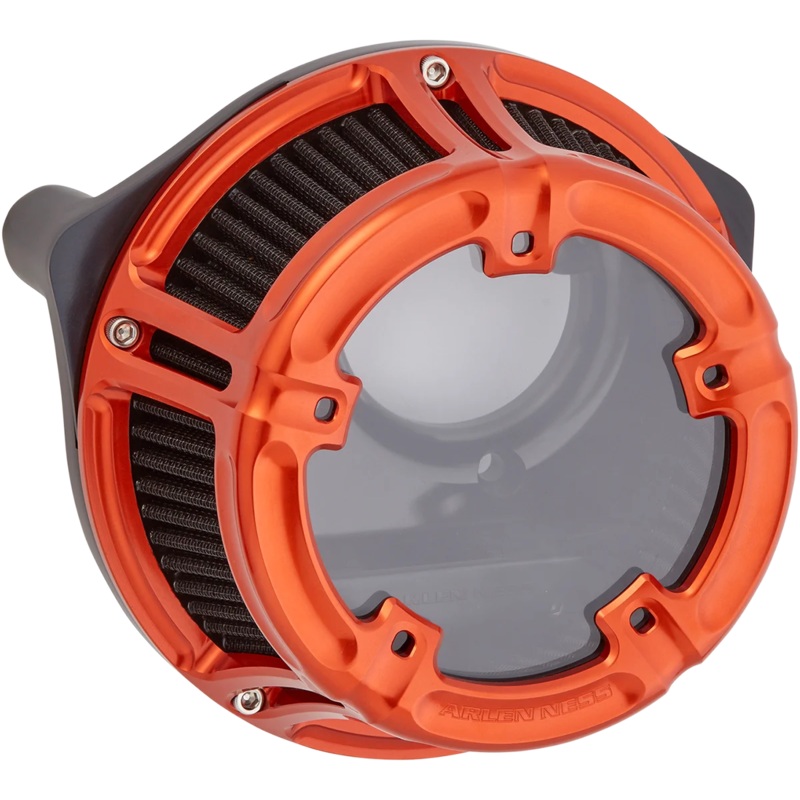 Arlen Ness Method Clear Series Air Cleaner – Orange 18-184