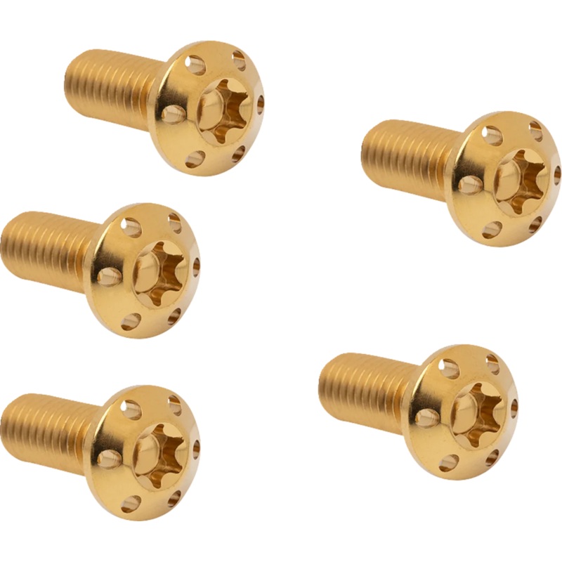 Arlen Ness Bolt Kit – Holeshot/Rotor/Front – Hub Mount – Gold – 5 Pack 300-914