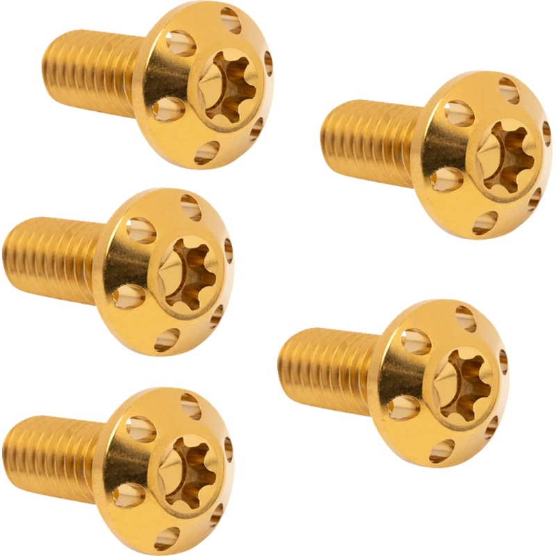 Arlen Ness Bolt Kit – Holeshot/Rotor/Rear – Hub Mount – Gold – 5 Pack 300-911