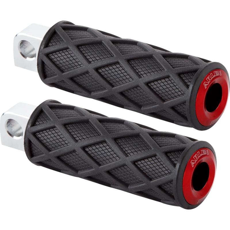 Arlen Ness Diamond Footpegs – Driver – Red 400-056