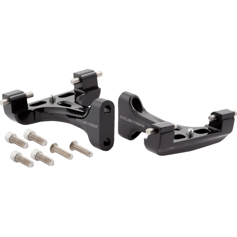 Arlen Ness Forged Passenger Floorboard Mounts – All Black 410-032