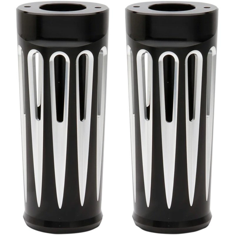 Arlen Ness Fork Boot Covers – +2″ – Black Anodized – Deep Cut – FL 20-029