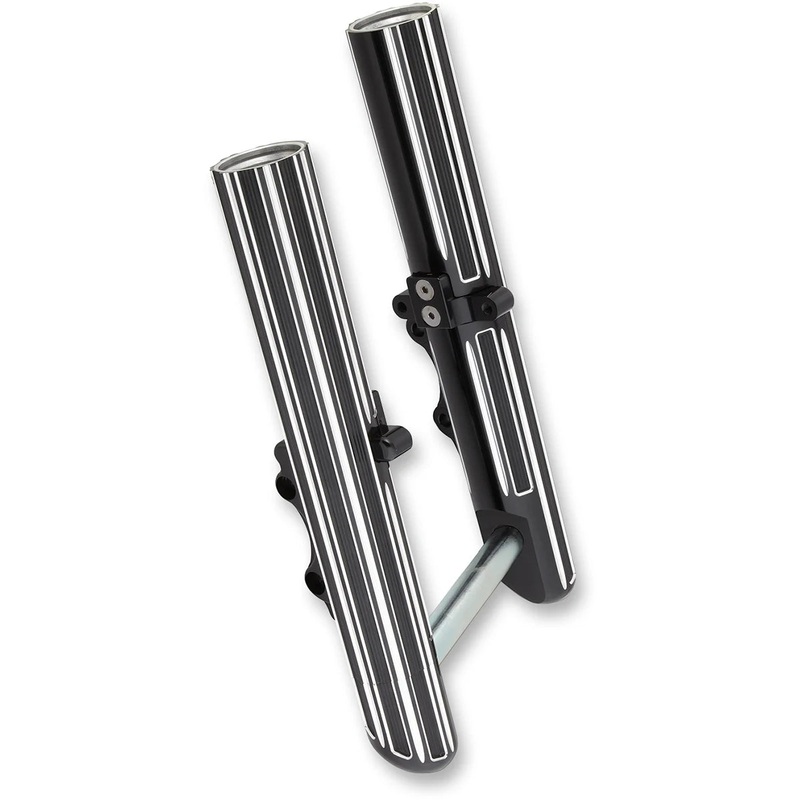 Arlen Ness Fork Legs – Black Anodized – Hot Legs – Custom Single Disc – 10-Gauge 40-521