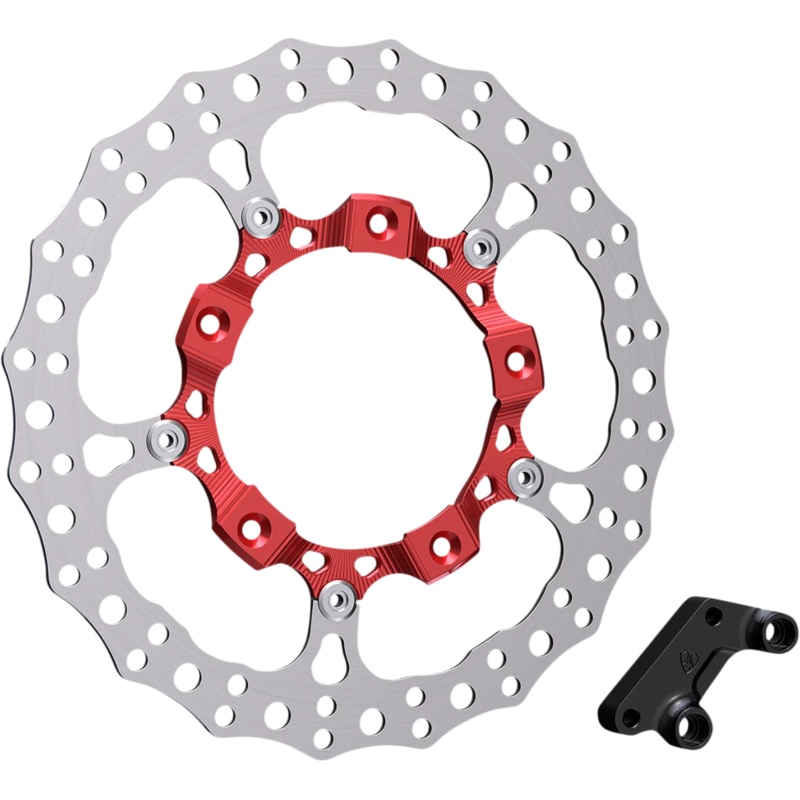 Arlen Ness Rotor 14″ – Front Right – Red 300-007