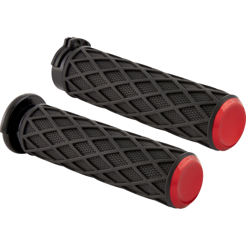 Arlen Ness Grips – Diamond – Cable – Red 500-015
