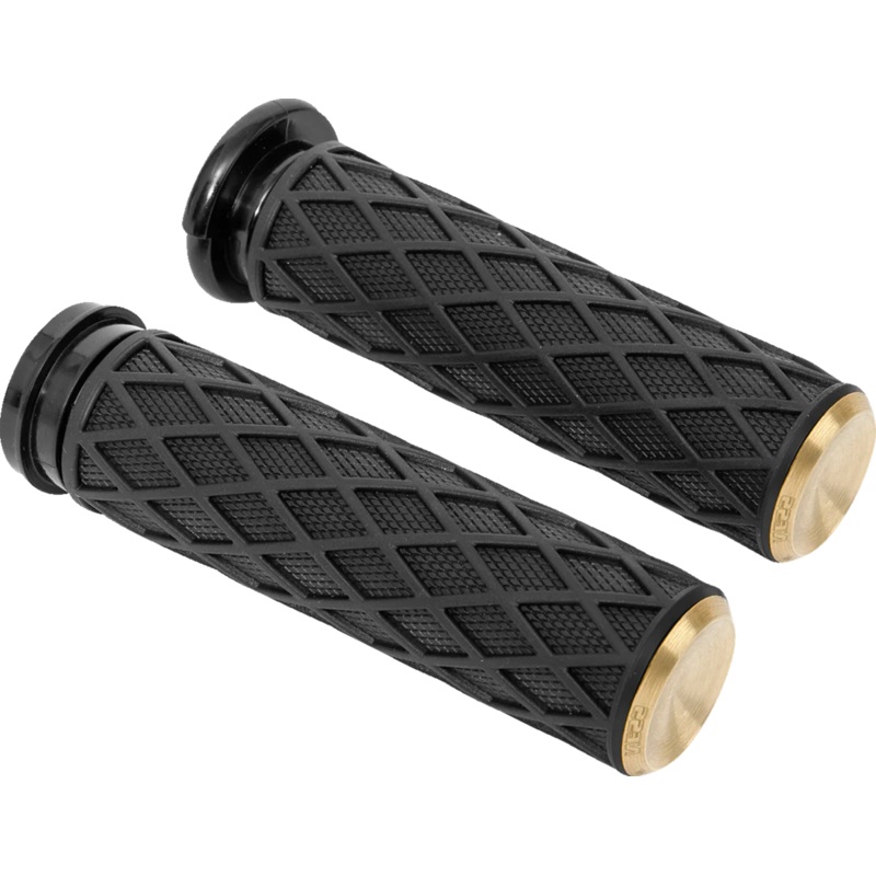 Arlen Ness Grips – Diamond – TBW – Brass 500-009