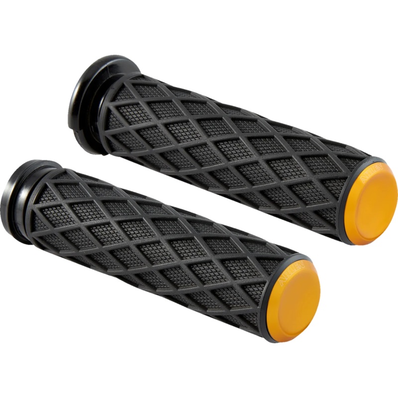 Arlen Ness Grips – Diamond – TBW – Gold 500-016
