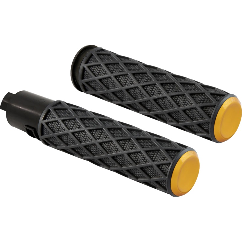 Arlen Ness Grips – Diamond – TBW – Gold 500-060