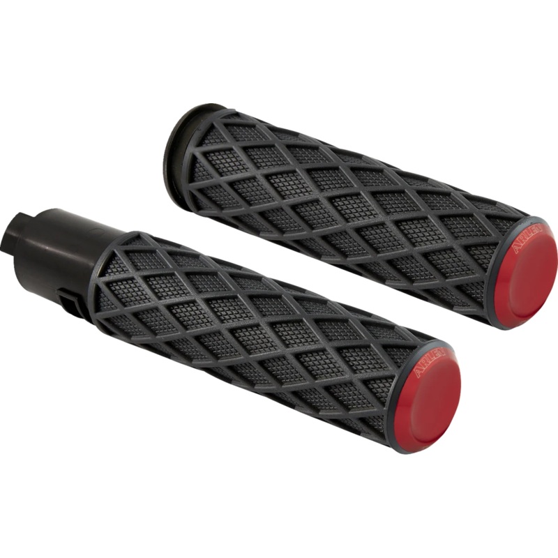 Arlen Ness Grips – Diamond – TBW – Red 500-061