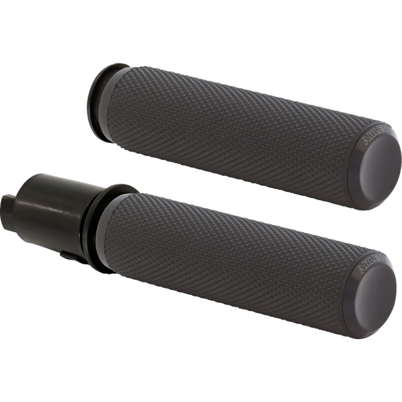 Arlen Ness Grips – Knurled – TBW – Black 500-050