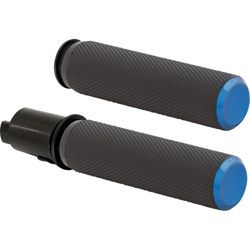 Arlen Ness Grips – Knurled – TBW – Blue 500-053