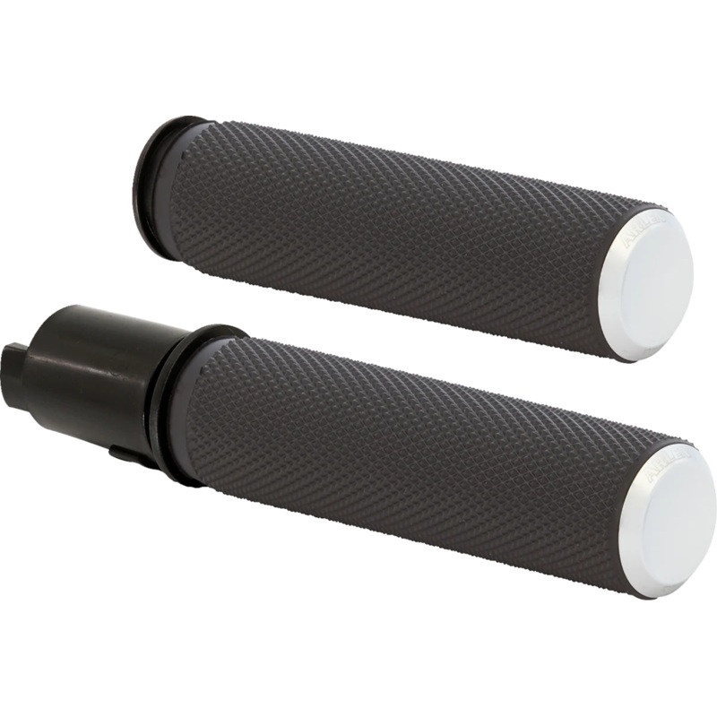 Arlen Ness Grips – Knurled – TBW – Chrome 500-051
