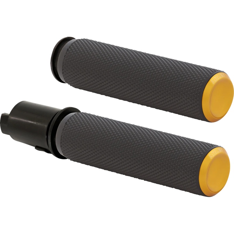 Arlen Ness Grips – Knurled – TBW – Gold 500-054