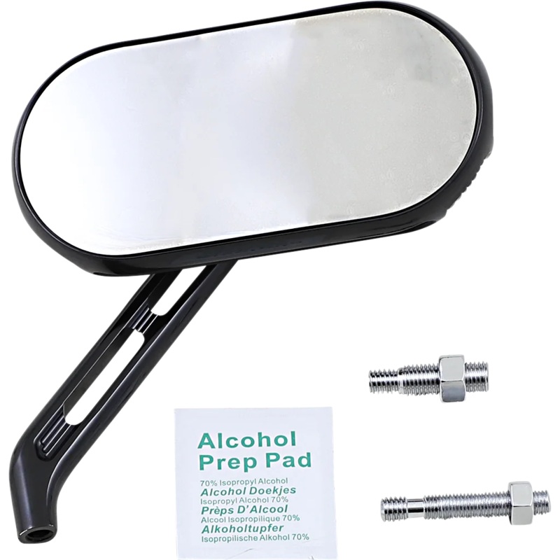 Arlen Ness Mirror – Sidekick – Side View – Oval – Black – Right 510-002