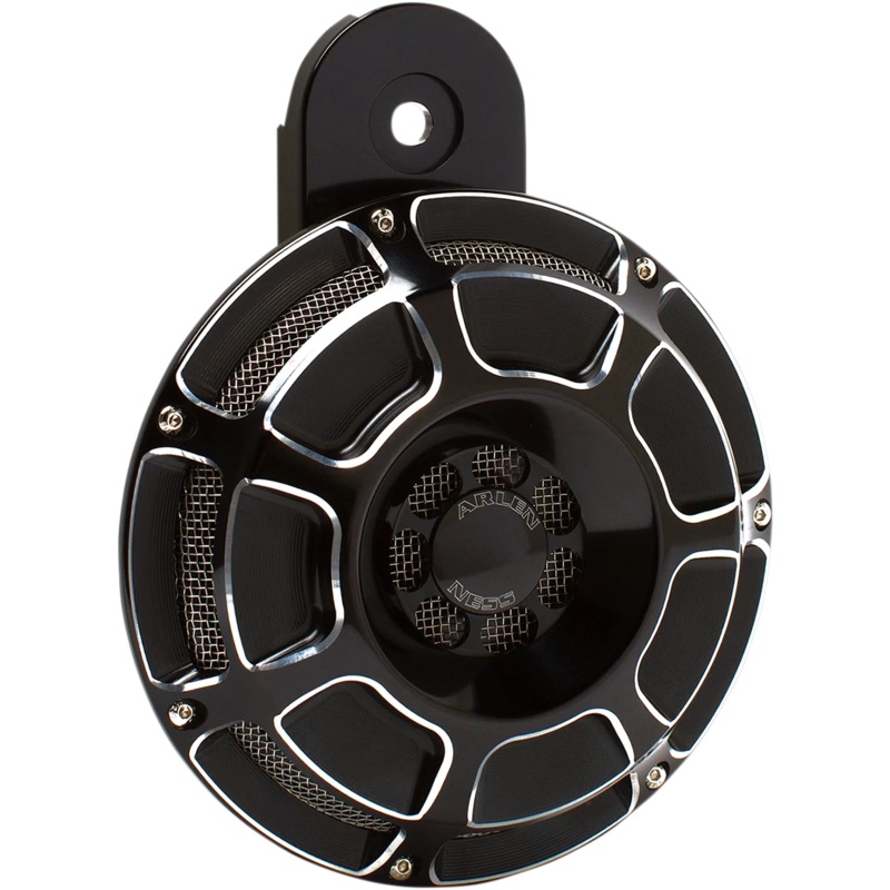 Arlen Ness Custom Horn – Beveled – Black 70-204