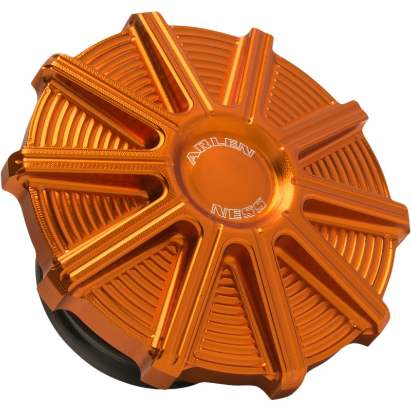Arlen Ness Vented Gas Cap – 10 Gauge – Orange 701-005