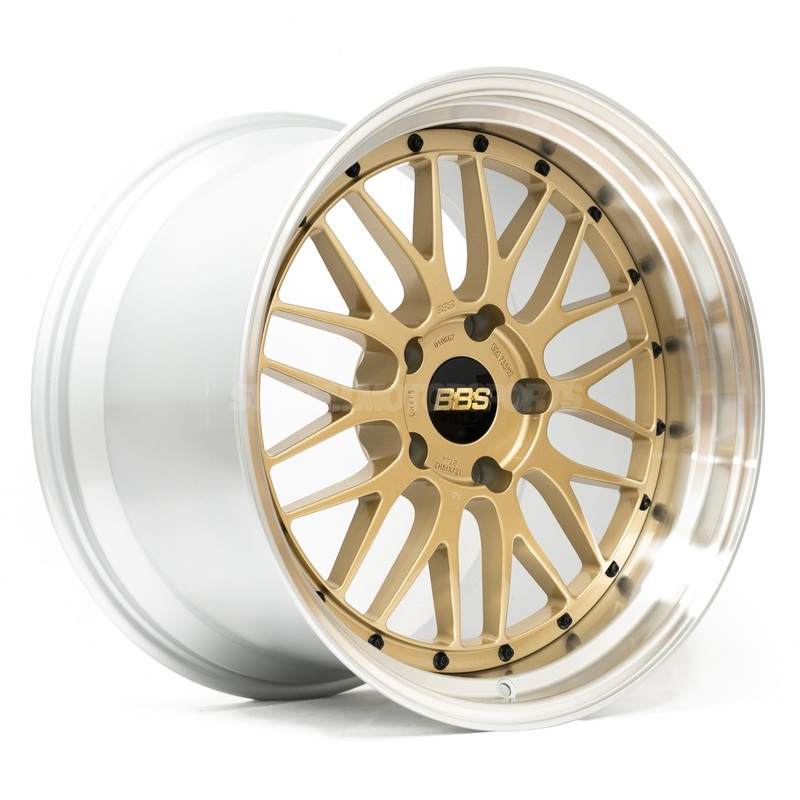 BBS LM – 20×9.5 / 5×114.3 – Gold w/ Diamond Cut Rim (Tesla Model 3 / Tesla Model Y Fitment) *Set of 4*