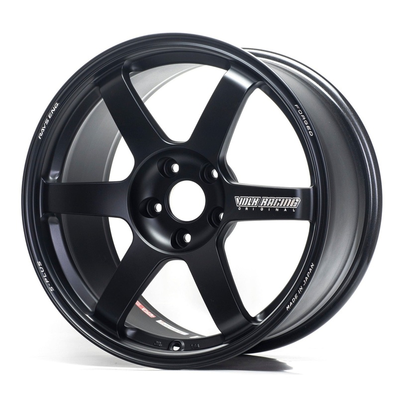 Volk Racing TE37 Saga S-Plus – 18×10 +25 / 18×11 +34 5×112 – Matte Black *Set of 4*
