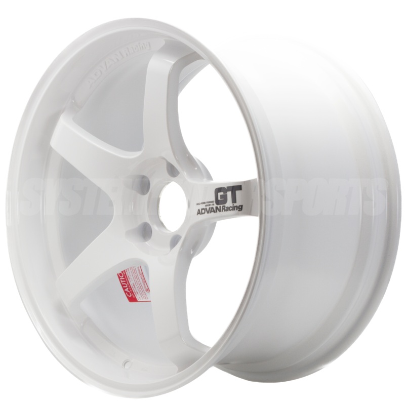 Advan Racing GT – 18×9.5 / +45 / 5×114.3 – Racing White *Set of 4*