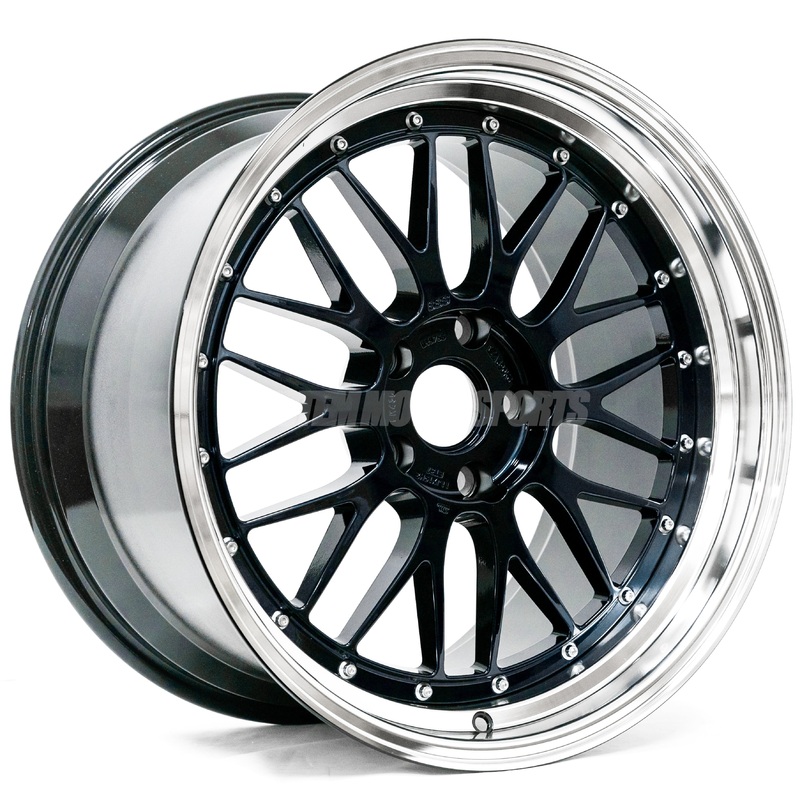 BBS LM – 19×8.5 +50 / 19×12 +44 / 5×130 – Navy Blue Pearl w/ Black Bright Diamond Cut Rim *Set of 4*