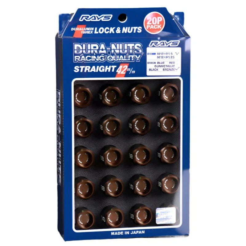 Rays Dura-Nut L42 Lug Nuts & Locks – 14×1.5 / Bronze
