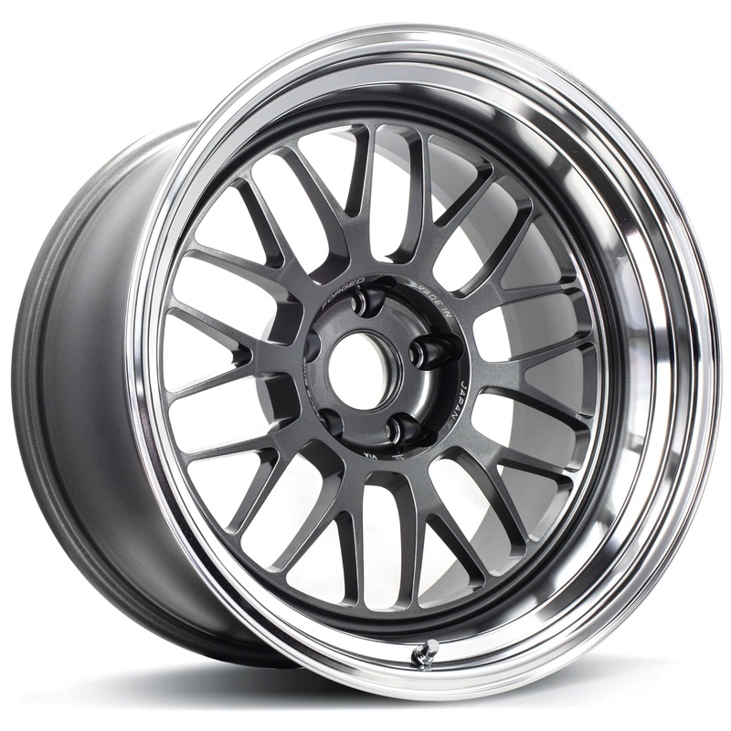Volk Racing 21A – 18×9.5 / +22 / 5×120 – Dark Gunmetal / Rim DC *Set of 4*