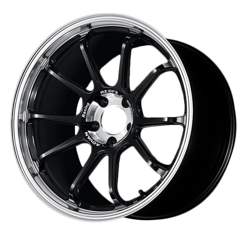 Advan RZ-DF2 – 19×9.5 +25 / 19×10.5 +32 / 5×112 – Diamond Cut & Racing Titanium Black (A9x MK5 Supra Fitment) *Set of 4*