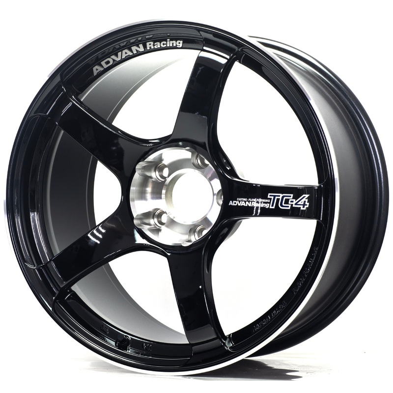 Advan TC-4 SE – 18×9.5 / +35 / 5×114.3 –  Racing Gloss Black & Diamond Cut *Set of 4*