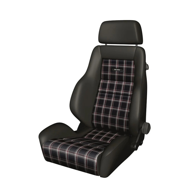 Recaro Classic LS – Black Leather / Classic Checkered Fabric