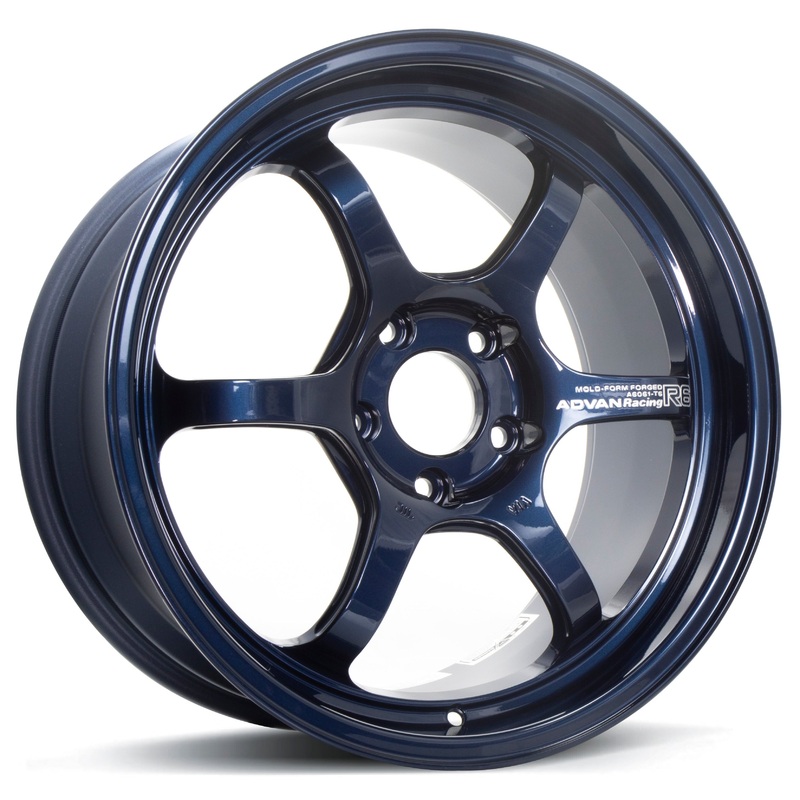 Advan Racing R6 – 18×9.5 / +45 / 5×120 – Racing Titanium Blue *Set of 4*