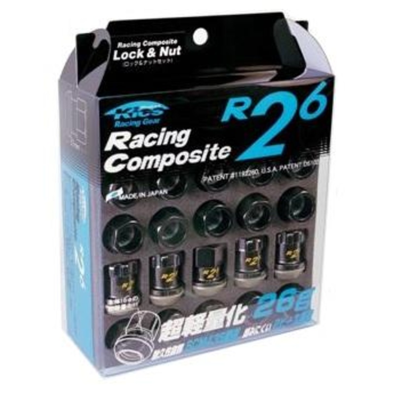 Project Kics R26 Lug Nuts & Locks – M12x1.5 / Black Chrome