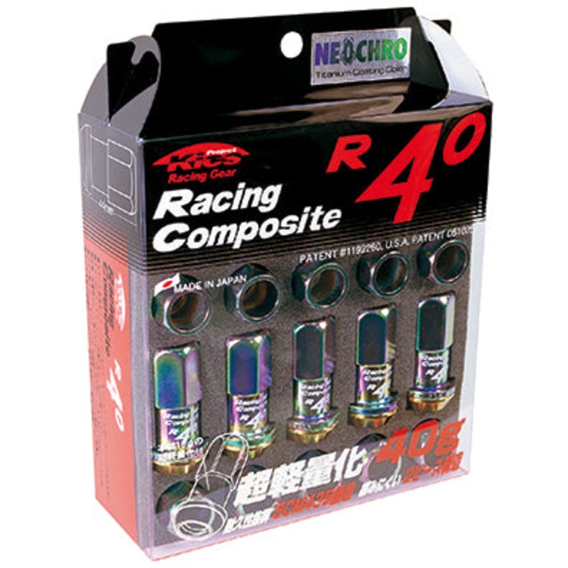 Project Kics R40 Lug Nuts & Locks – M12x1.25 / Neochrome With Locks (16 + 4)