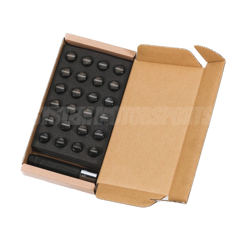 Rays 6H 17Hex Lug Nuts & Locks – M12x1.5 / Black