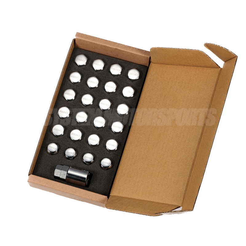 Rays 6H 19Hex Lug Nuts & Locks – M14x1.5 / Chrome