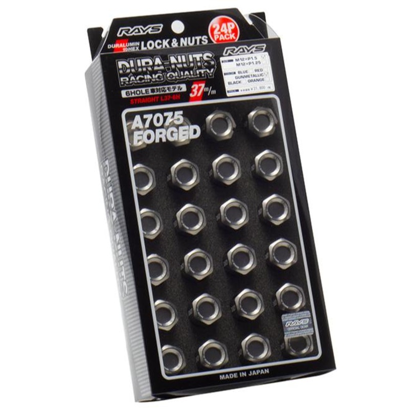 Rays Dura-Nut 6H L37 Lug Nuts & Locks – M12x1.5 / Gunmetallic