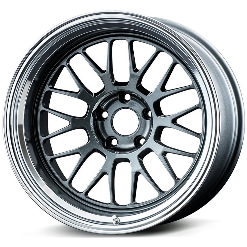 Volk Racing 21A – 18×10 -15 / 18×12 -15 / 5×114.3 – Dark Gunmetal / Rim DC *Set of 4*