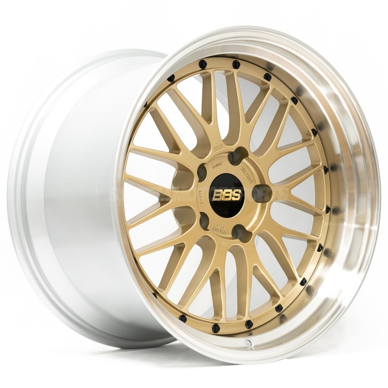 BBS LM – 19×8.5 +50 / 19×10 +45 / 5×130 – Gold w/ Diamond Cut Rim *Set of 4*