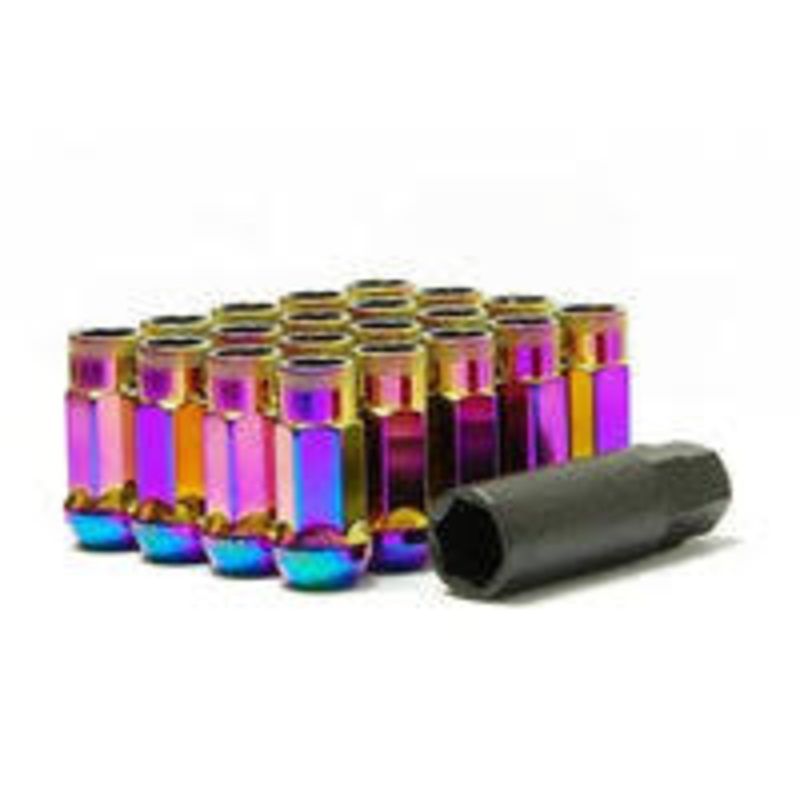 Muteki SR48 Lug Nuts (Open Ended) – M12 / Neochrome 12×1.25 Lugnuts Only (20pc)