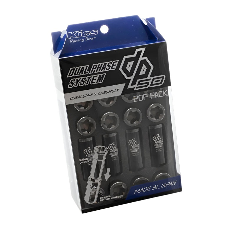 Project Kics Dual Phase System DP50 Lug Nuts – M12 Black 12×1.25