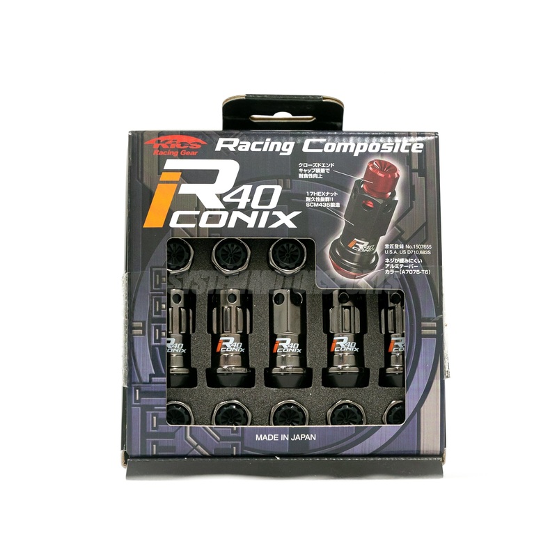 Project Kics R40 Iconix Lug Nuts & Locks – M12x1.25 / Black Chrome Lug Nuts w/ Locks (16 + 4)