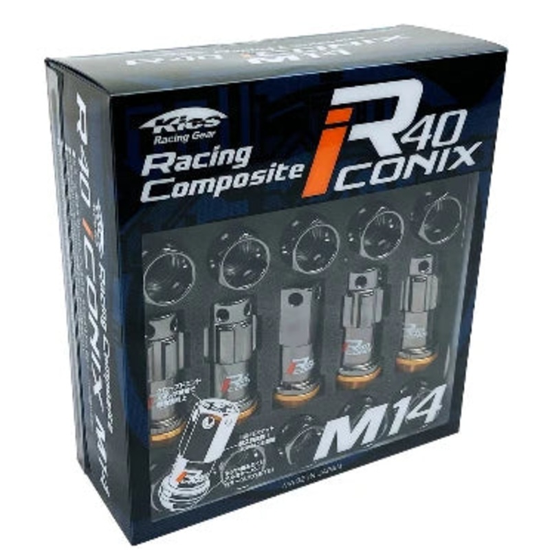 Project Kics R40 Iconix Lug Nuts & Locks – M14x1.5 / Black Chrome (No Caps)